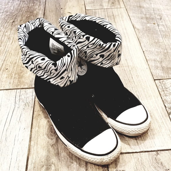 Chuck Taylor converse black casual booties sz 8 - Picture 6 of 8